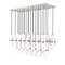 Z-Lite Cayden Linear Chandelier, 23-Light, 18 In.W x 54 In.L x 16.75 In.H, Brushed Nickel/Clear 1946P-23L-BN - alternate 2